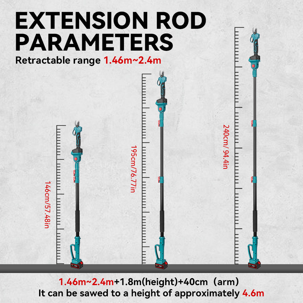 Kit combinado inalámbrico sin escobillas ONEVAN con llave de 520 N·m, motosierra de 6" y podadora de 25 mm con pértiga telescópica de 2 m