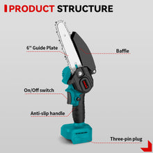 ONEVAN 6" Mini Brushless Cordless Chainsaw Compatible with Extension Pole