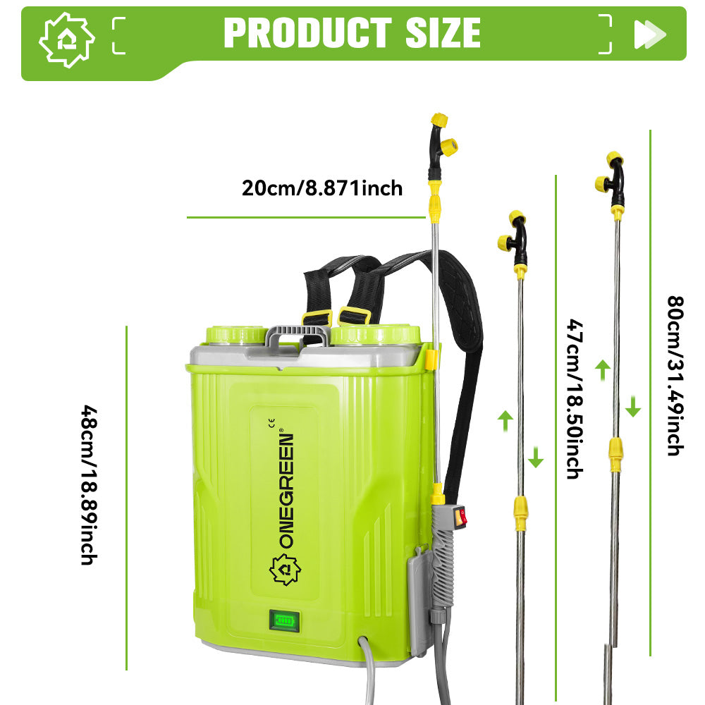 ONEVAN 20L Cordless Backpack Sprayer | For Makita 18V Battery