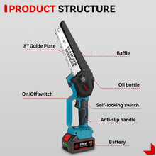 ONEVAN 8" Telescoping Pole(1.1-2.m) Brushless Cordless Chainsaw | For Makita 18V Battery