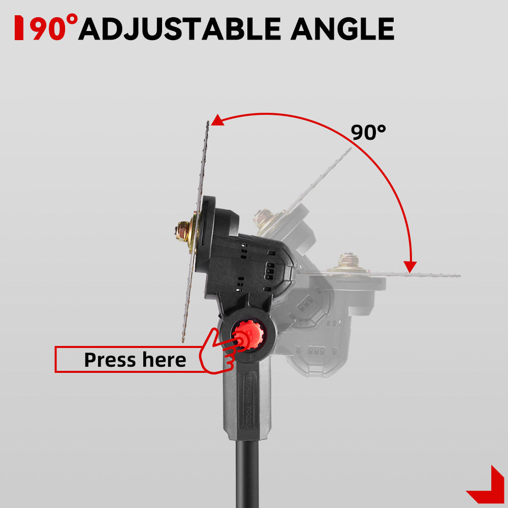 Cortadora de césped plegable sin escobillas ONEVAN de 4500 W y 10 pulgadas | Para batería Makita de 18 V