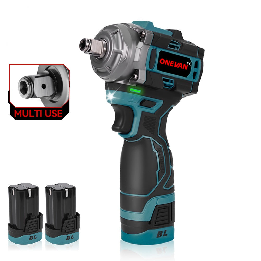 ONEVAN 16.8V 1/2" 500N·m Brushless Cordless Impact Wrench With 2 Batteries & Charger