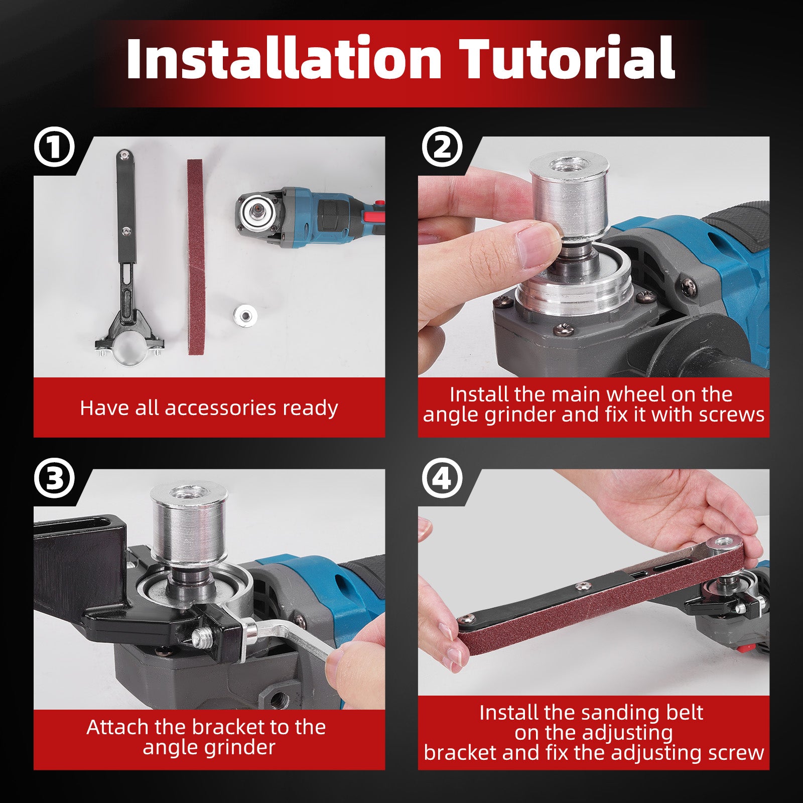 ONEVAN Angle Grinder to Belt Sander Conversion Kit – 10PCS