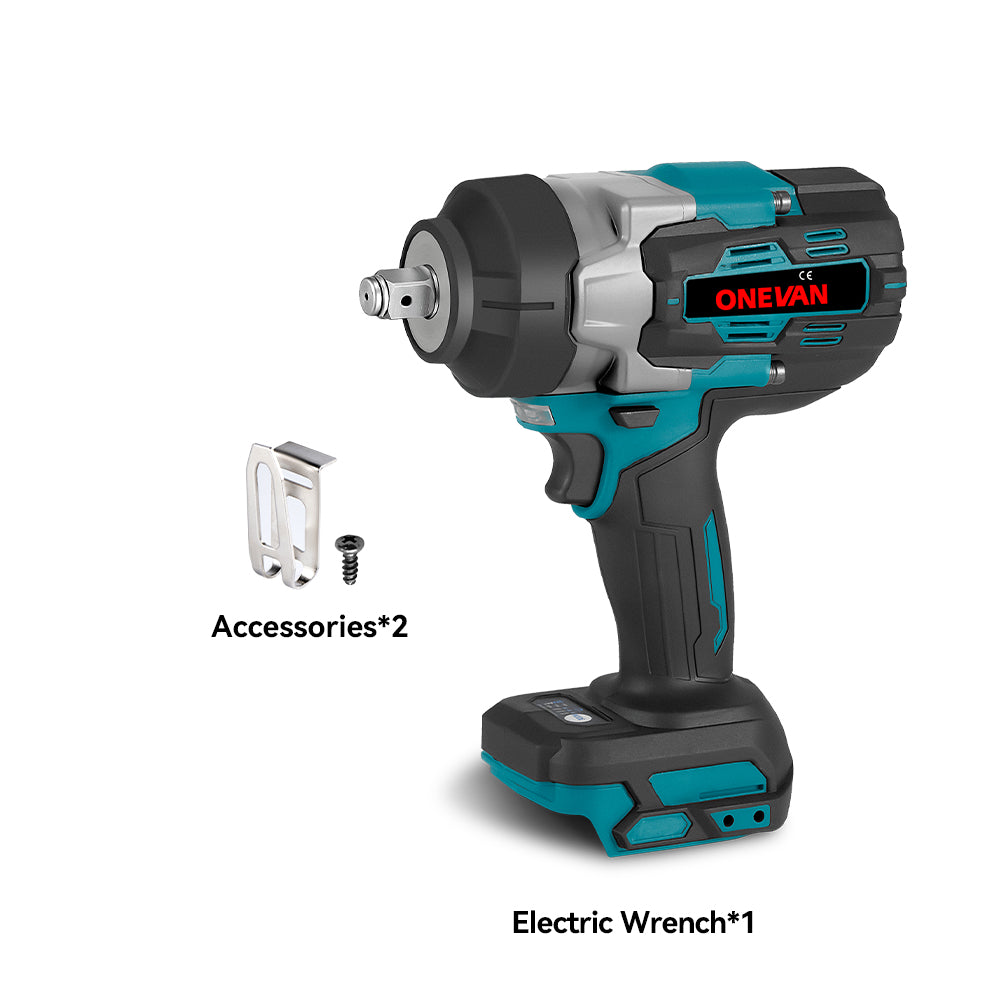 Llave de impacto inalámbrica ONEVAN de 1/2" (520 N·m, 1200 N·m, 1800 N·m y 2800 N·m) con kit combinado de 4 piezas y 6,0 Ah