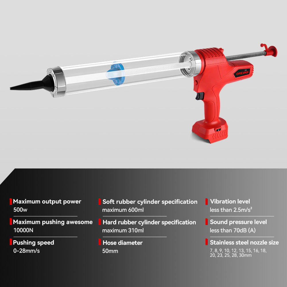 ONEVAN 50mm Cordless Electric Caulking Gun | For Makita 18V Battery