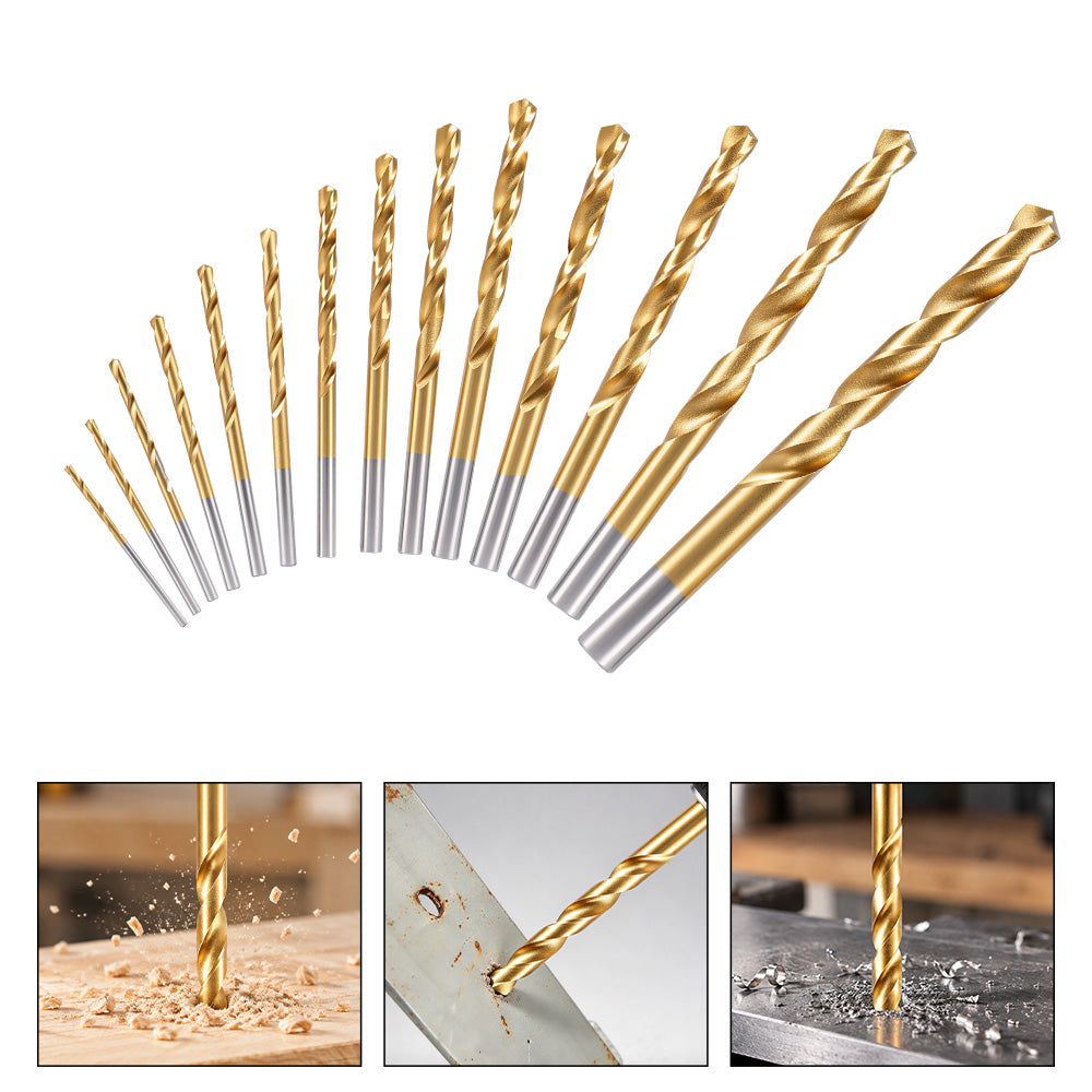ONEVAN 99-Piece Titanium-Coated HSS Drill Bit Set for Wood, Plastic & Metal