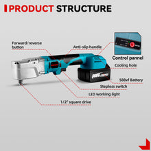 Llave de trinquete eléctrica sin escobillas ONEVAN de 1/2'' y 1000 N·m | Para batería Makita de 18 V