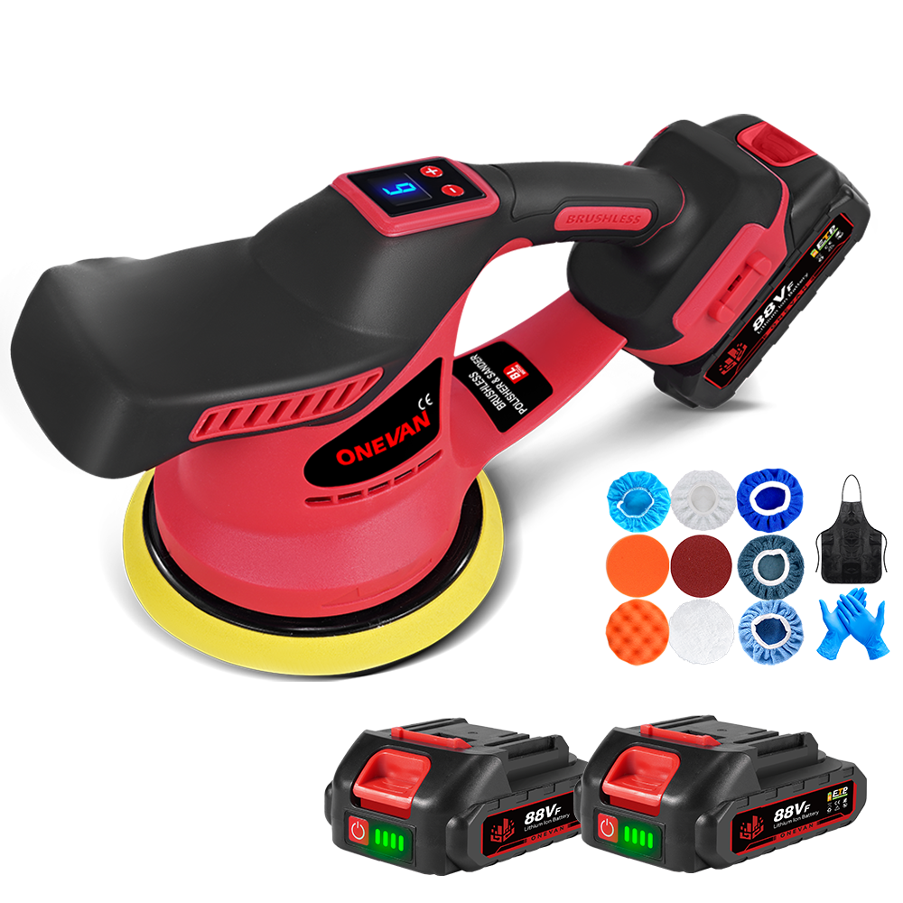 ONEVAN 6 Inch Brushless Cordless Car Polishing Machine | For Makita 18V-21V Battery