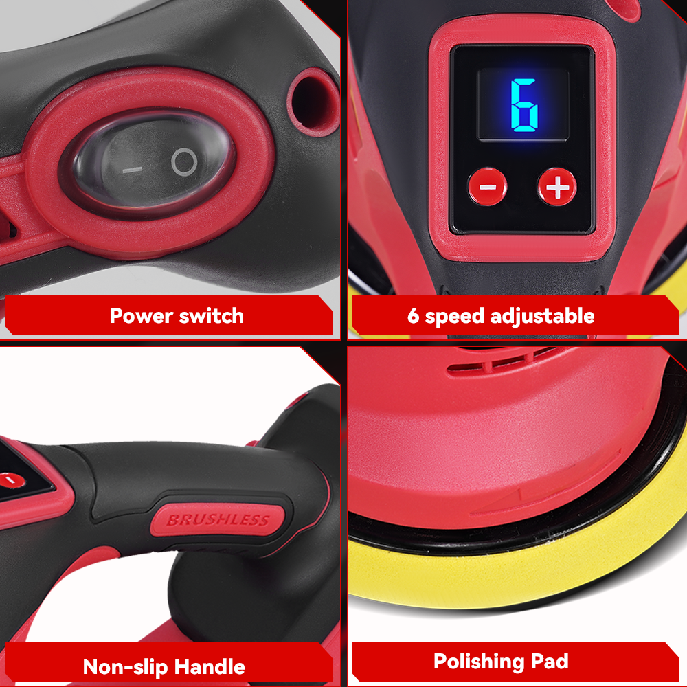 ONEVAN 6 Inch Brushless Cordless Car Polishing Machine | For Makita 18V-21V Battery