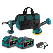 ONEVAN 1/2" Brushless Impact Wrench & Cordless Polishing Machine 2‑Pc. Combo Kit 6.0Ah