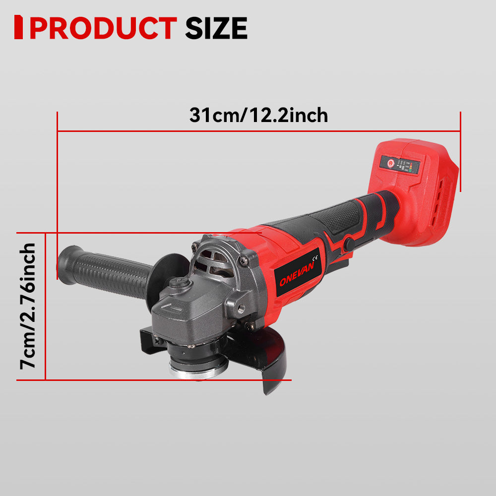 ONEVAN 125mm Brushless Cordless Angle Grinder 3 Gears | For Makita 18-21V Battery