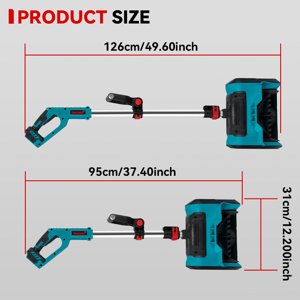 ONEVAN Brushless Cordless Snow Shovel Handheld Snow Thrower| For Makita 18V Battery