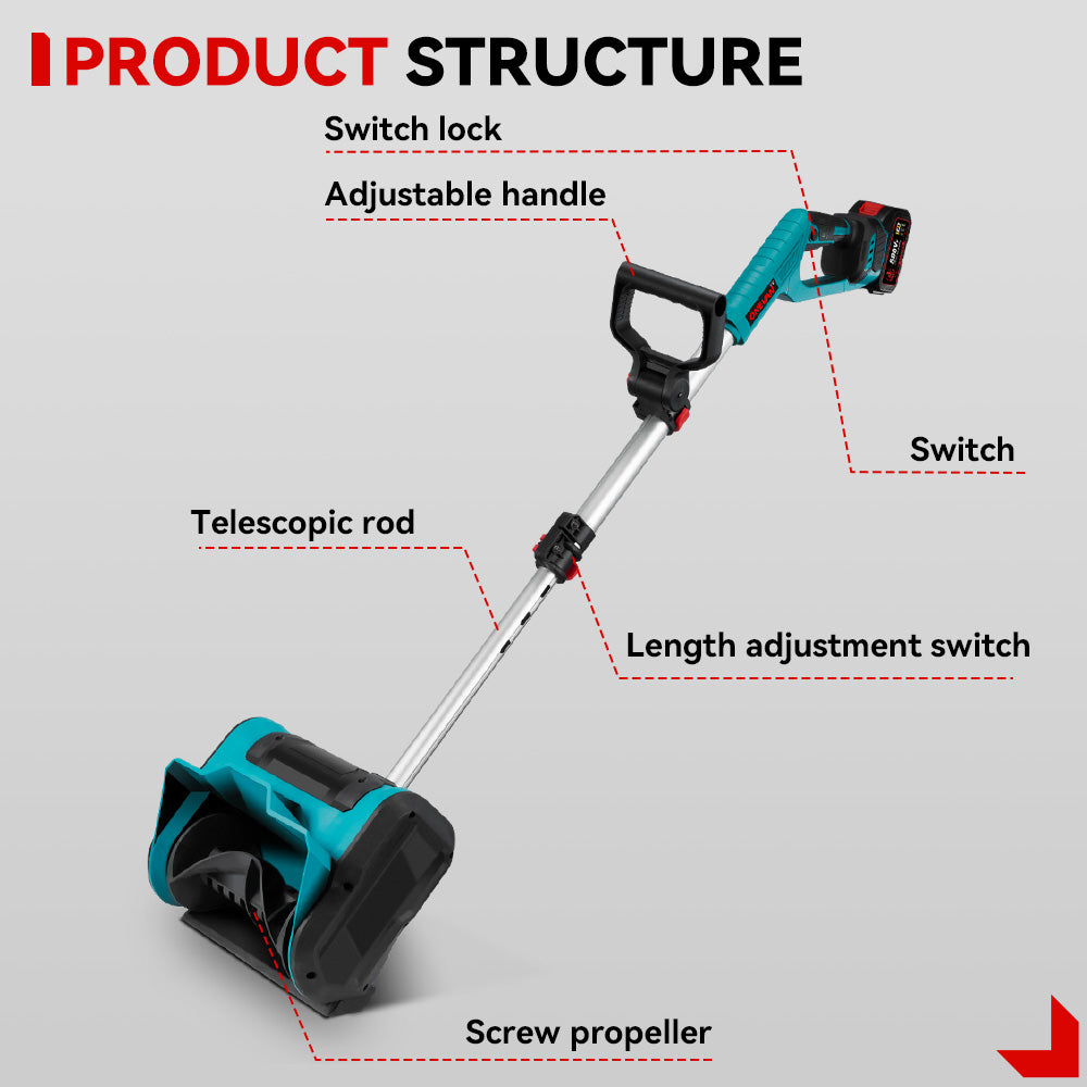 ONEVAN Brushless Cordless Snow Shovel Handheld Snow Thrower| For Makita 18V Battery
