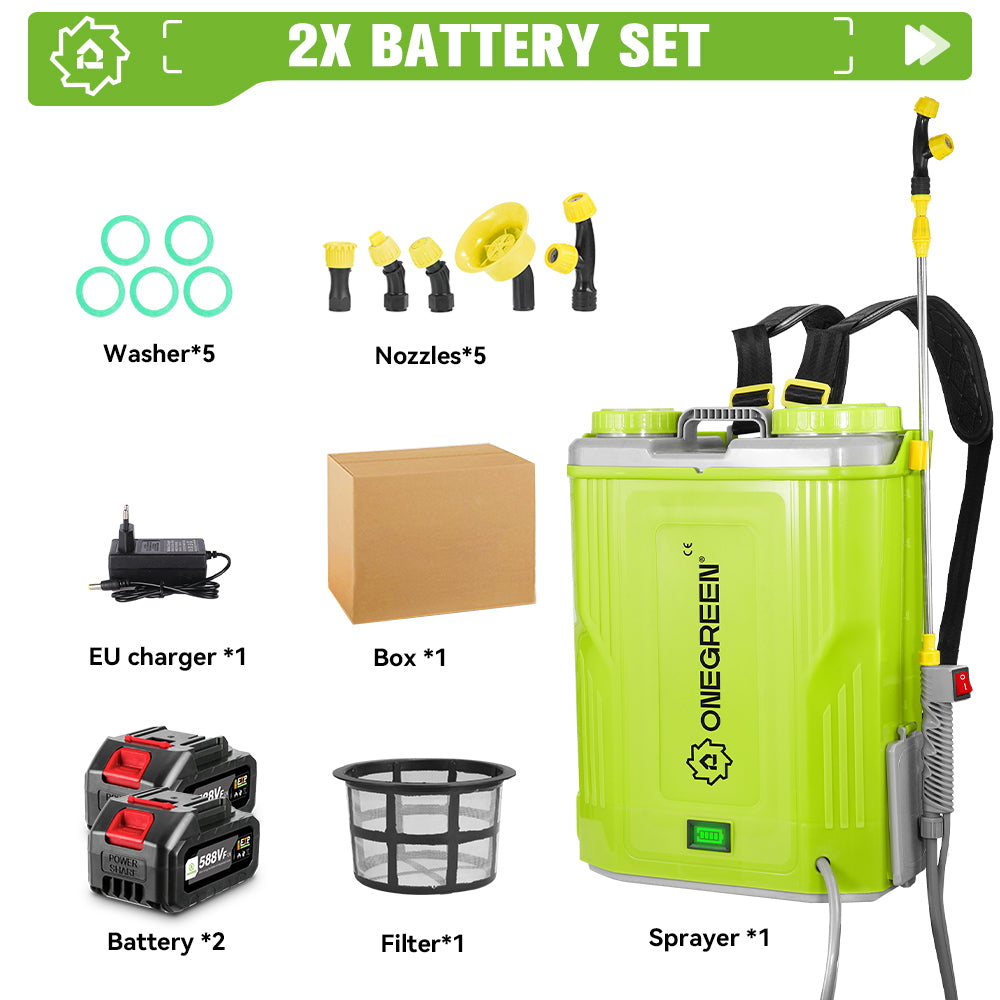 hyper tough 20v max cordless 1-gallon garden sprayer ONEVAN 20L Cordless Backpack Sprayer