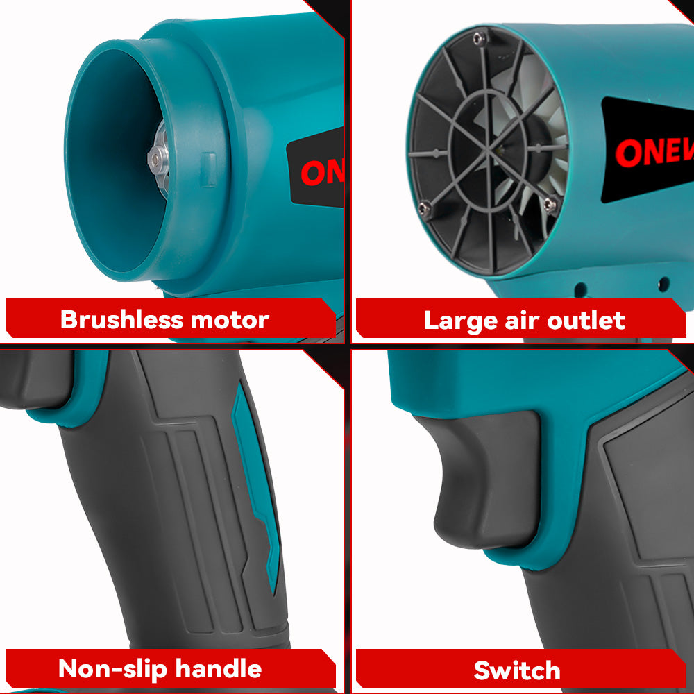 ONEVAN 4000W Brushless Ducted Turbo Fan Cordless High-Pressure Snow Blower | For Makita 18V Battery