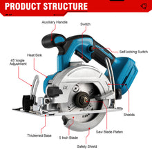 ONEVAN 125mm Circular Saw & 13mm Electric Drill & 1/4" Screwdriver Brushless Cordless 3‑Pc. Combo Kit 6.0Ah