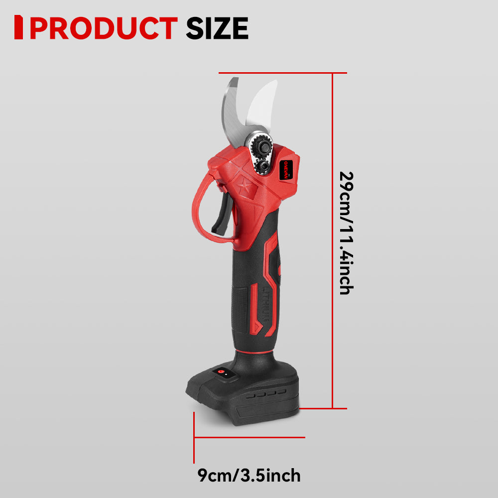 Tijeras de podar eléctricas sin escobillas de 2 velocidades y 30 mm de ONEVAN | Para batería Makita de 18 V