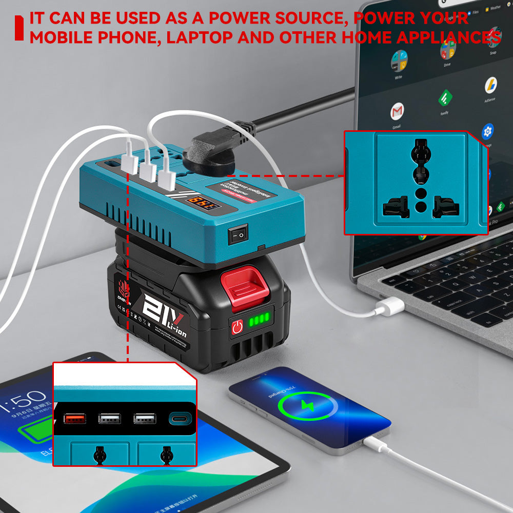 ONEVAN 120W Portable Power Inverter | For Makita 18V Battery