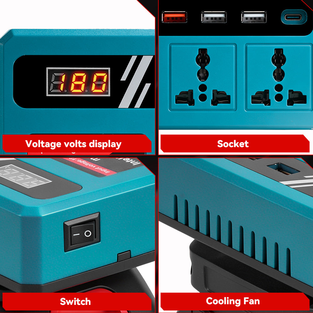 ONEVAN 120W Portable Power Inverter | For Makita 18V Battery