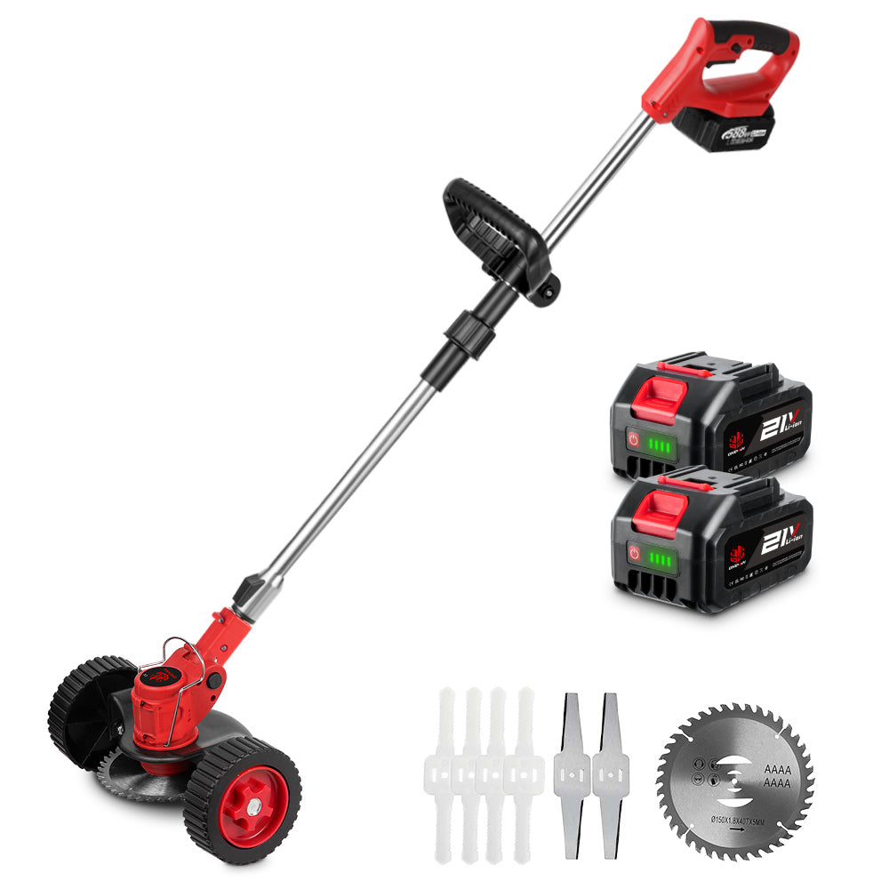 ONEVAN 380W Battery Lawn Mower Foldable String Trimmer Brushed Brushcutter | For Makita 18V Battery