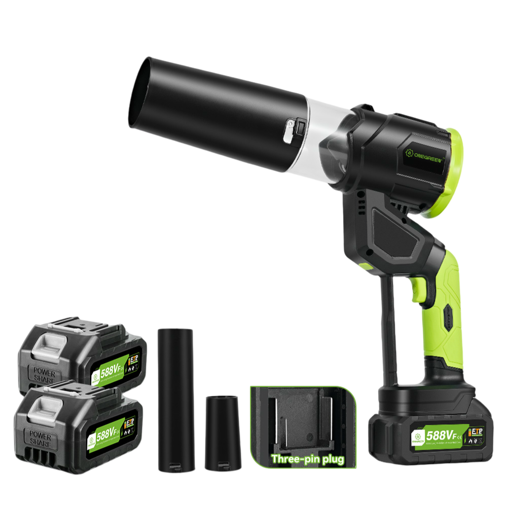 ONEVAN 3-Speed Cordless Brushless Ducted Turbo Blower – Digital Display, Dual-Use Design | For Makita 18V Battery