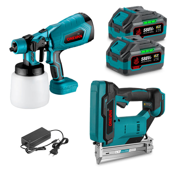 Power tool set with nail gun sale