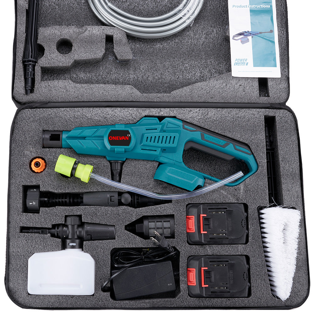 ONEVAN 3500W 200Bar Brushless Electric High Pressure Car Washer | For Makita 18V Battery