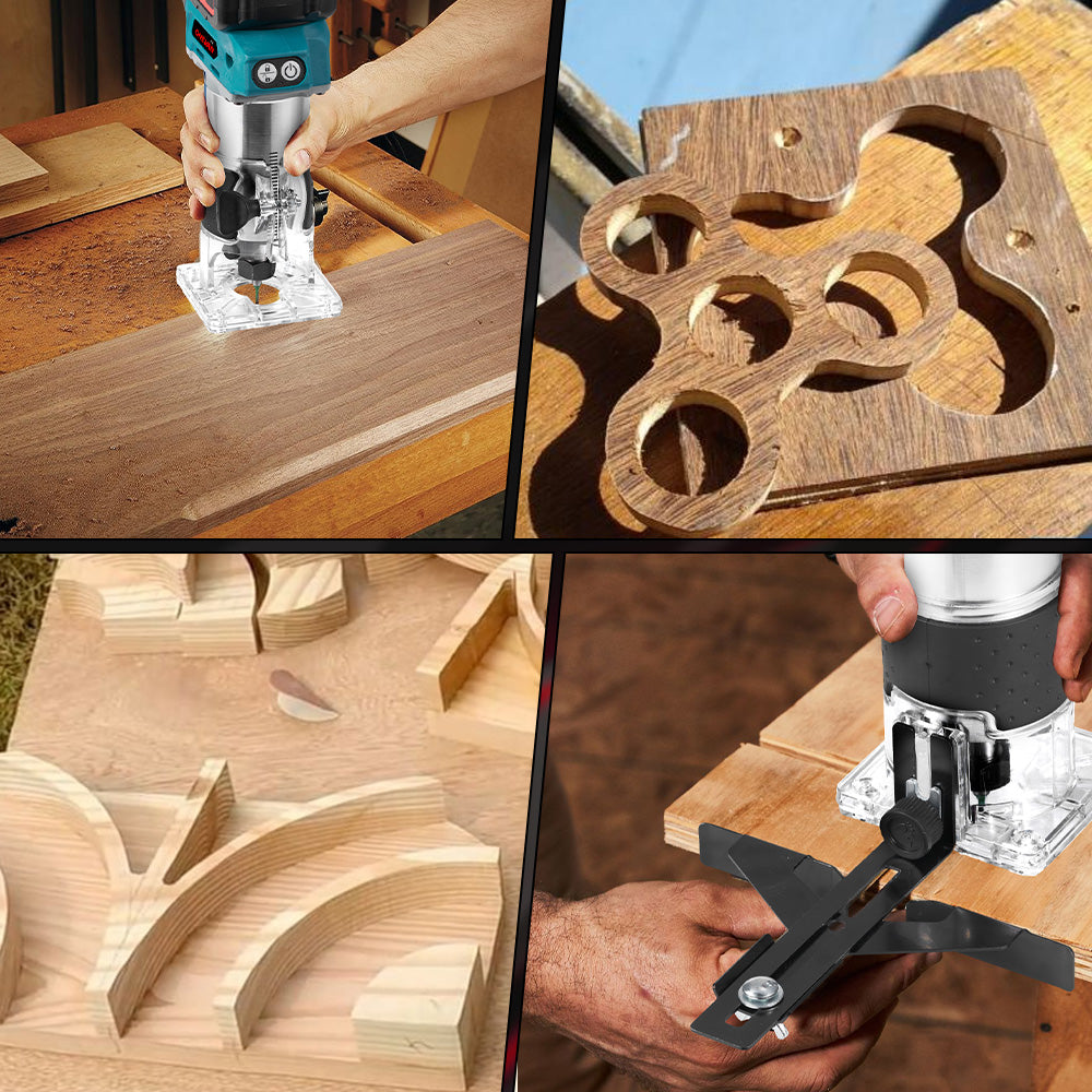 ONEVAN Cordless Woodworking Trimming Machine with Transparent Base | For 18V Makita Battery