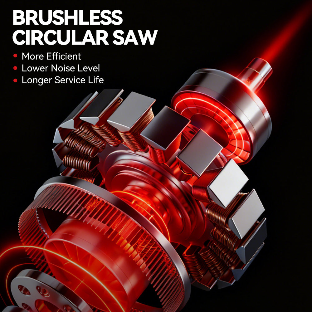Sierras circulares multifunción de mano inalámbricas y sin escobillas ONEVAN de 150 mm y 6 pulgadas | Para batería Makita de 18 V