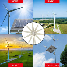 ONEVAN 10 Blades Wind Turbine Generator 12V/24V MPPT Controller | Small Wind Turbine For Home