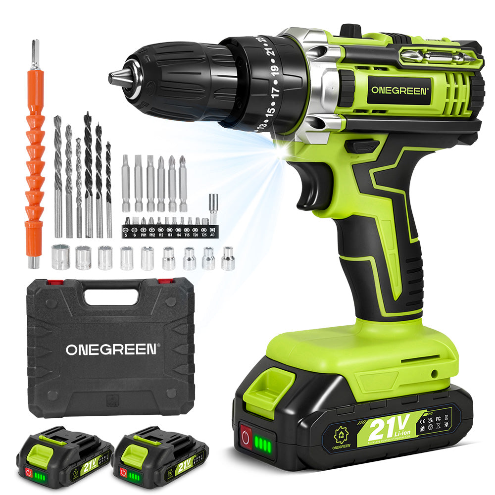 ONEVAN 0.8-10mm Cordless Impact Drill Electric Screwdriver Set With 24/34 Accessories | For Makita 18V Battery