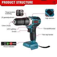 ONEVAN 450N·m Brushless Electric Impact Drill 25+3 Torque | For Makita 18V Battery