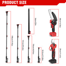 Kit combinado de motosierra ONEVAN de 6" y podadora de 25 mm con pértiga telescópica de 2 m sin escobillas y batería