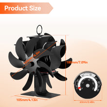 ONEVAN 16-Blade Heat Powered Double-Sided Stove Fan for Efficient Home Heating