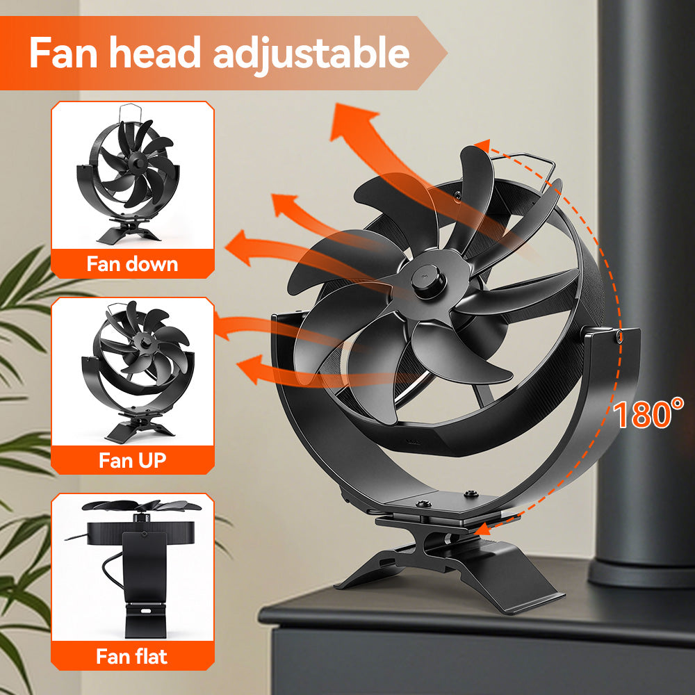 ONEVAN Heat Powered Stove Fan for Efficient Home Heating