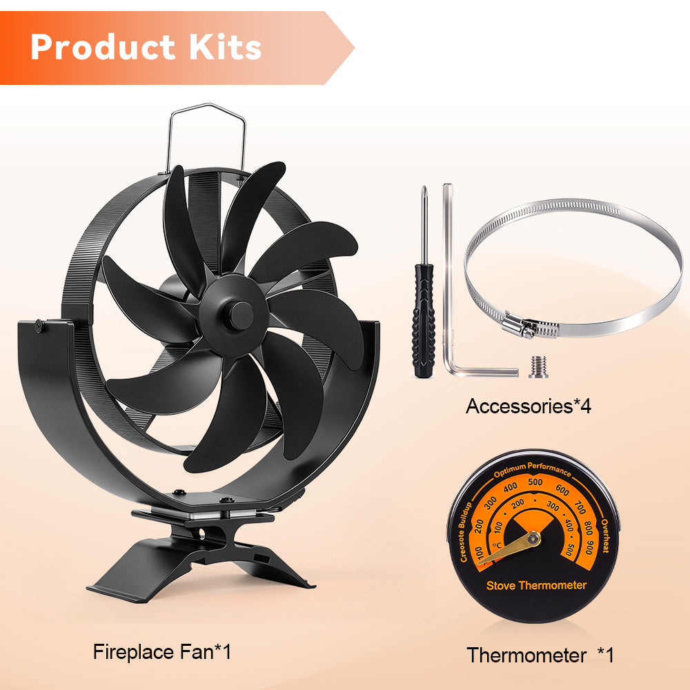 ONEVAN Heat Powered Stove Fan for Efficient Home Heating