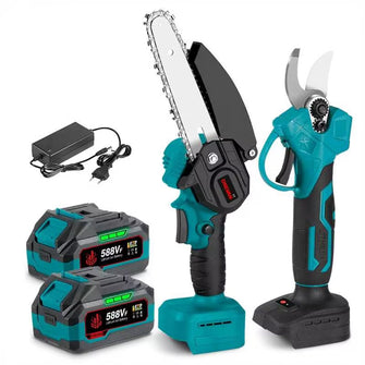 ONEVAN 6" Chainsaw & 25mm Pruner Brushless Cordless 2‑Pc. Combo Kit 6.0Ah