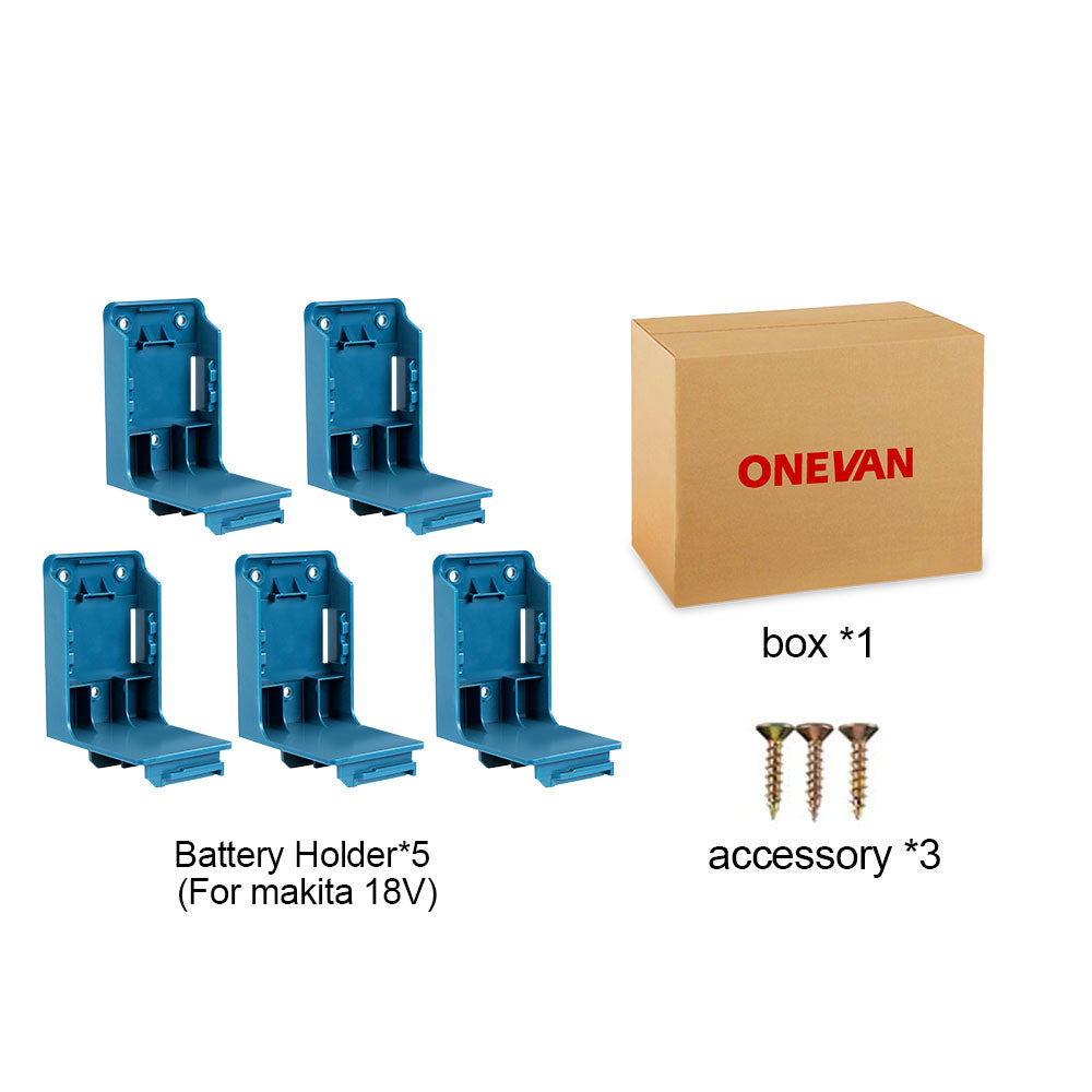 Onevan Tool Rack ONEVAN 2 In 1 Power Tool Holder Battery Mount Hanger Case